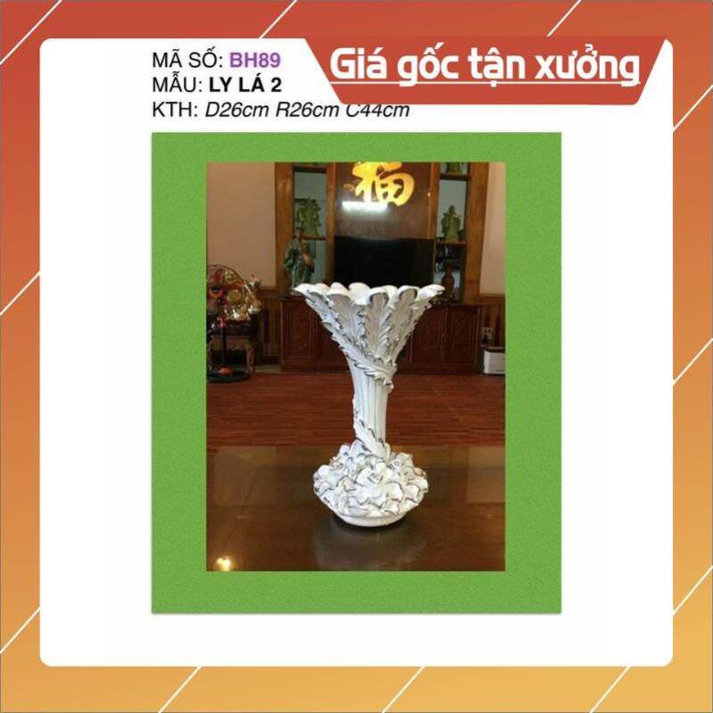Bình hoa Composite dáng ly lá số 2 cao 44cm