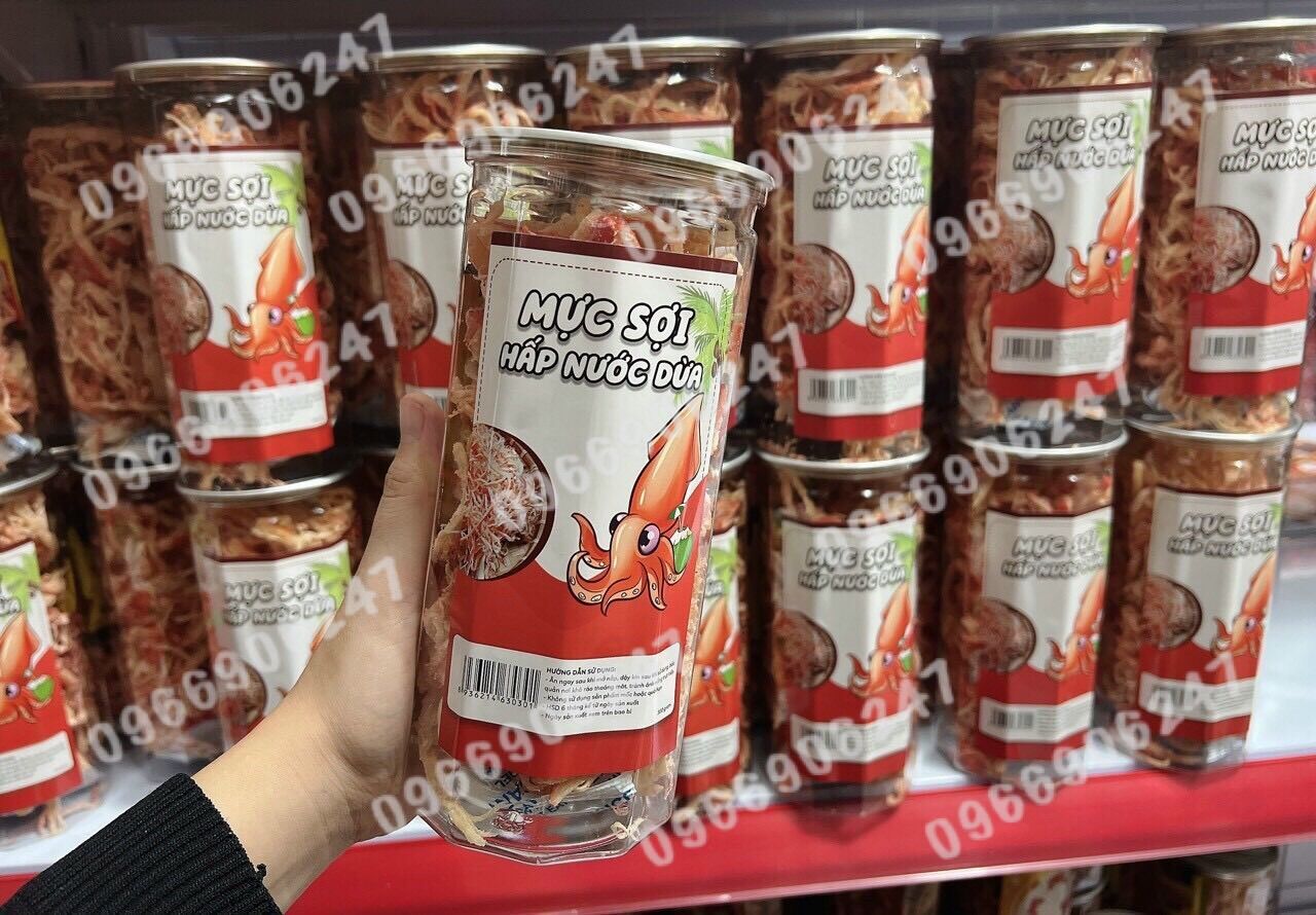 Mực sợi hấp nước dừa loại ngon