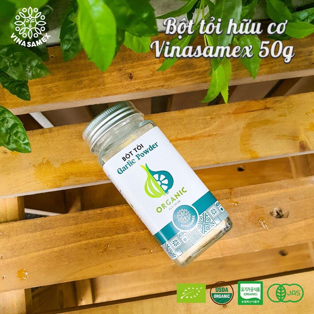 Bột tỏi hữu cơ vinasamex 50g date 2023