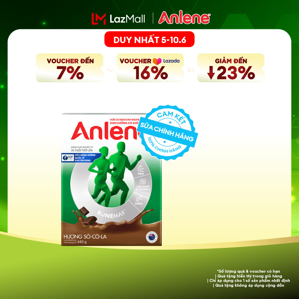 [Voucher giảm đến 26%]Sữa Bột Anlene Hương Socola 440G