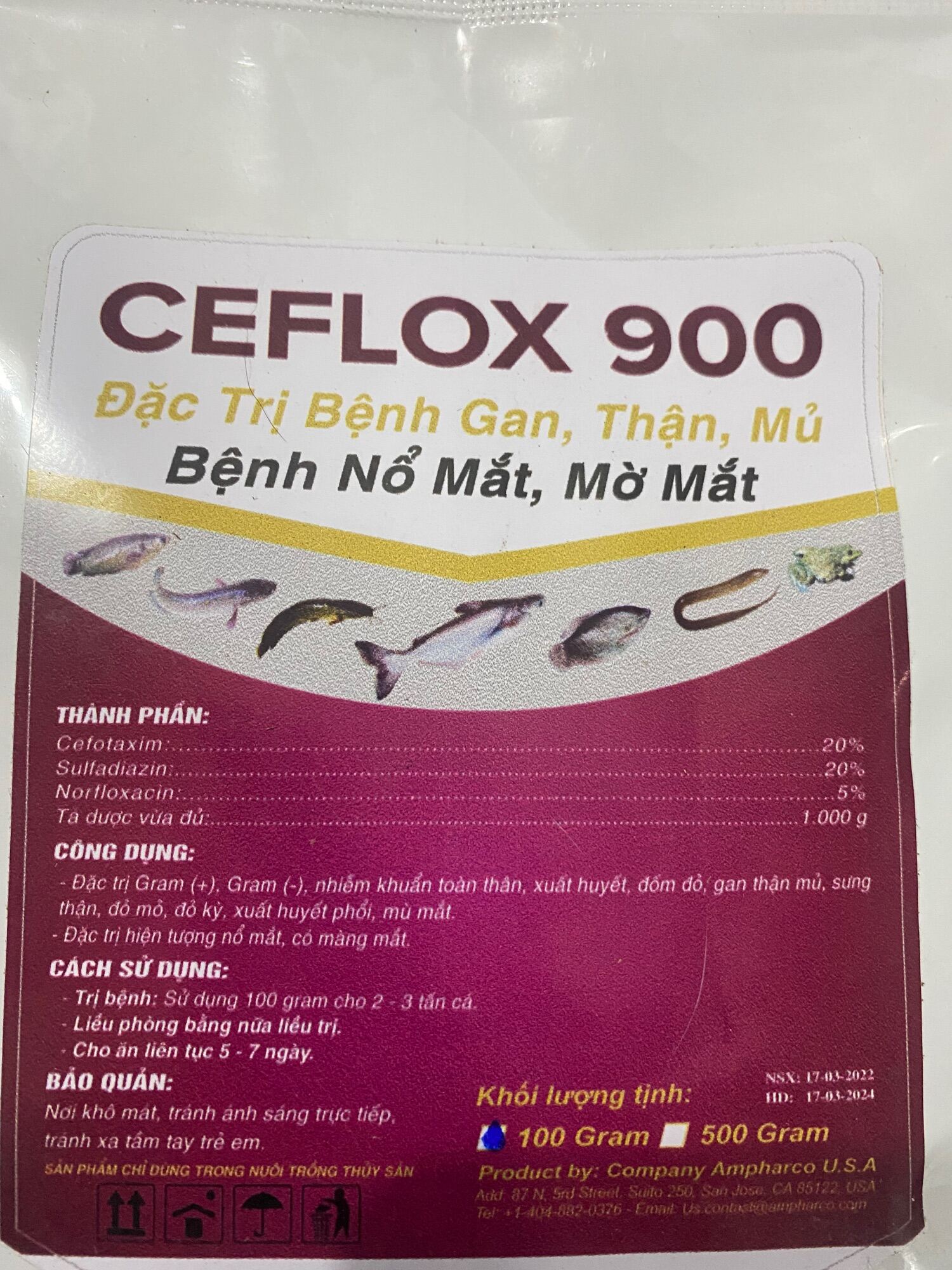 Ceflox 900 đặc tri gan thận mủ trên cá ếch