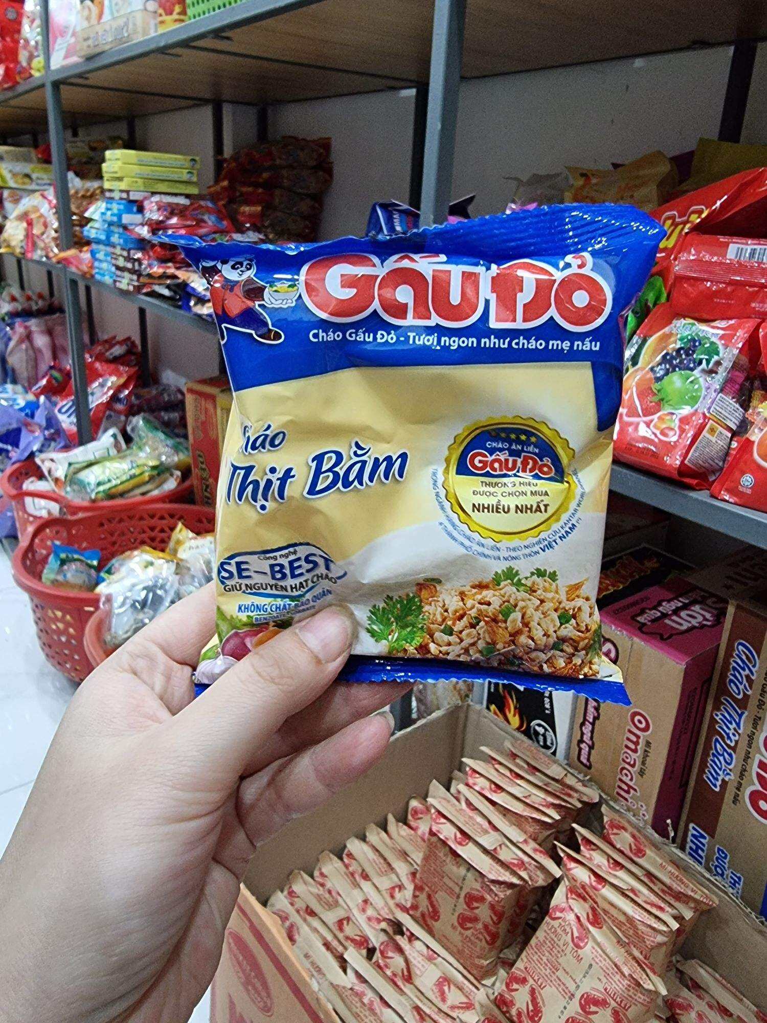 Thùng cháo Gấu Đỏ thịt bằm 50 gói