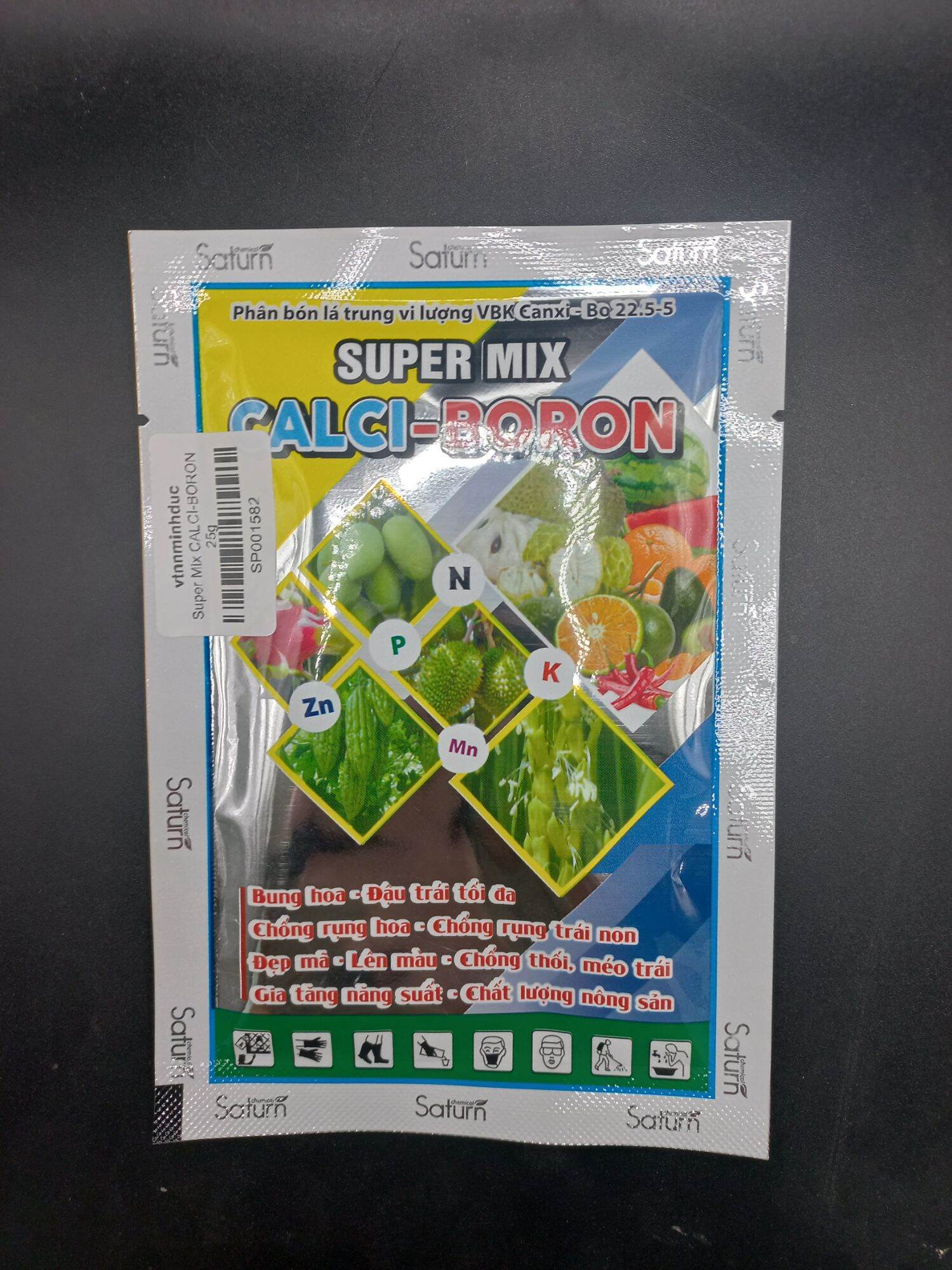 Phân bón lá trung vi lượng vbk canxi-bo 22.5-5 25g