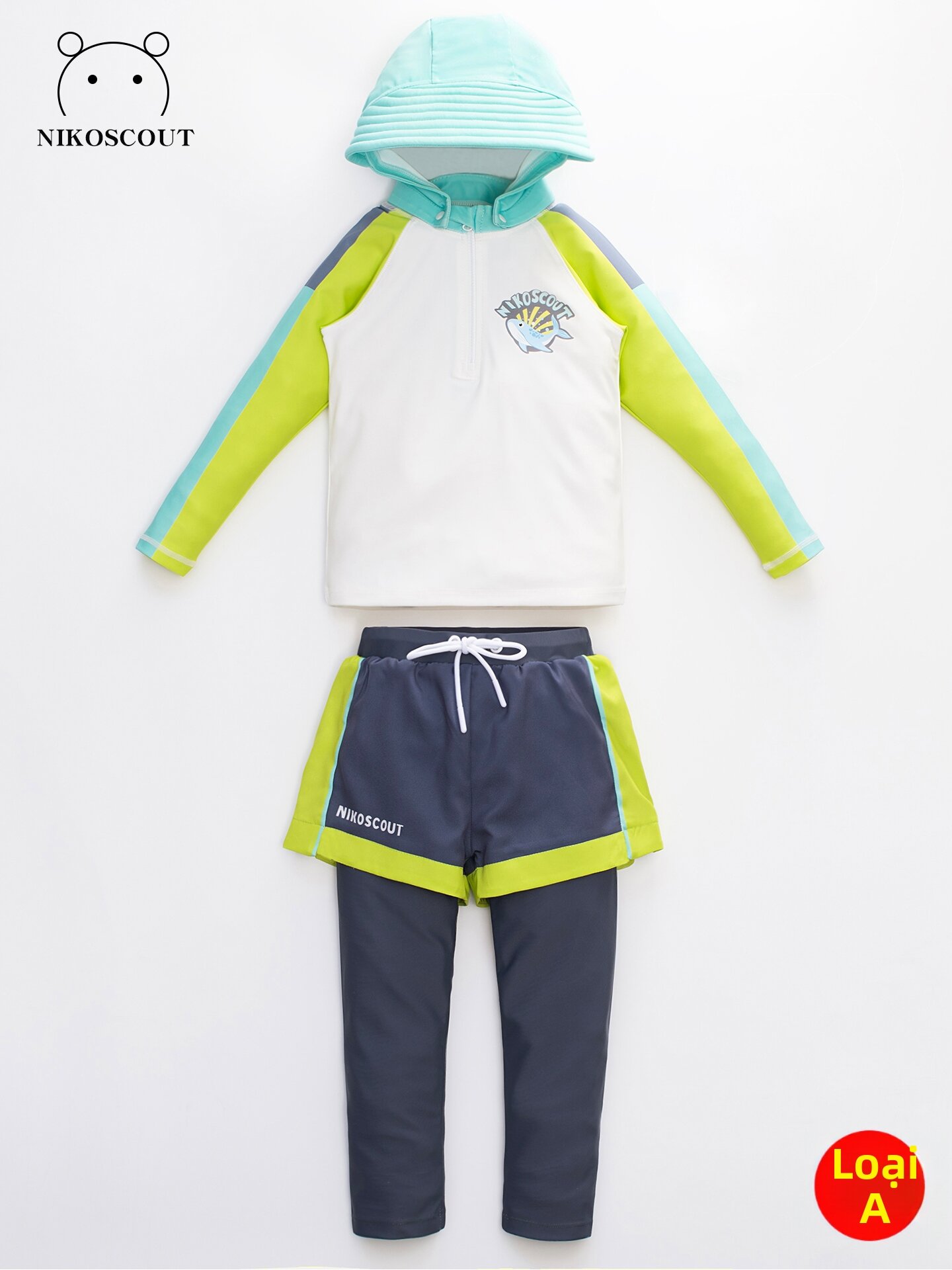 nikoscout | Đồ Bơi Có Mũ Nón, Tẩy Drying Nhanh, Chống Nắng, Áo Dài Quần Dài