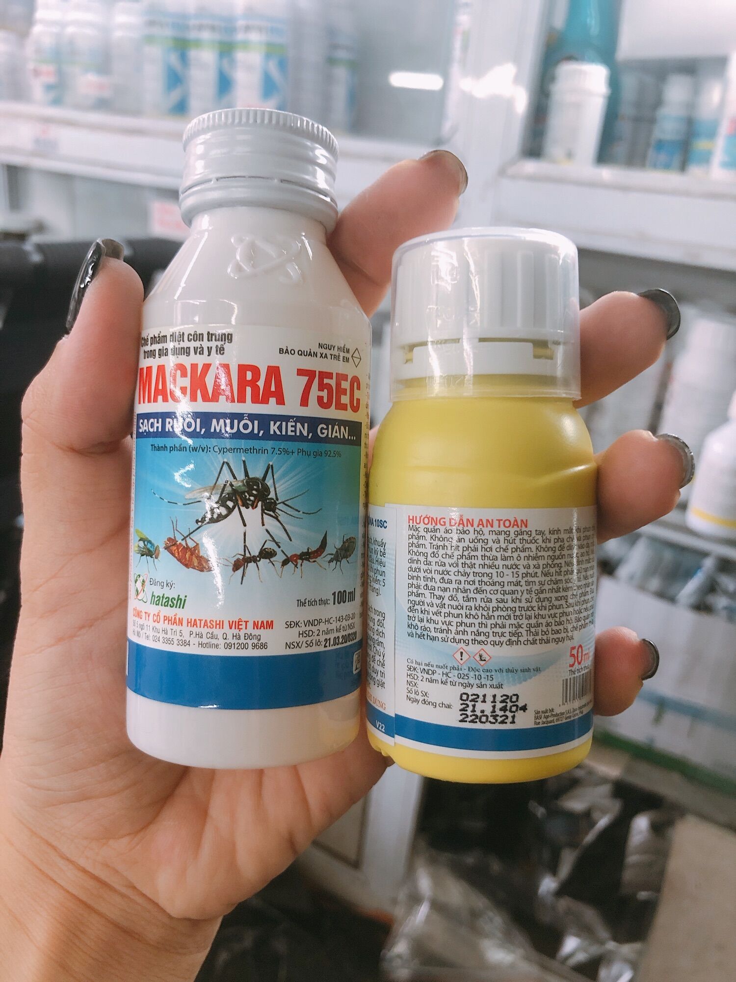 Combo chế phẩm diệt muỗi MACKARA 75Ec (100ml) + FENDONA 10Sc (50ml)