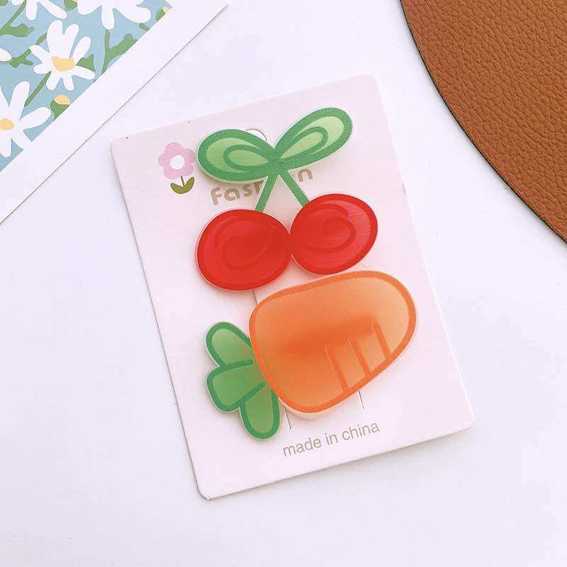 Set kẹp tóc con gà ngộ nghĩnh cho bé