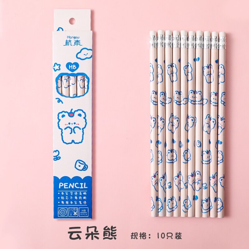 Hộp 10 bút chì in hình cute