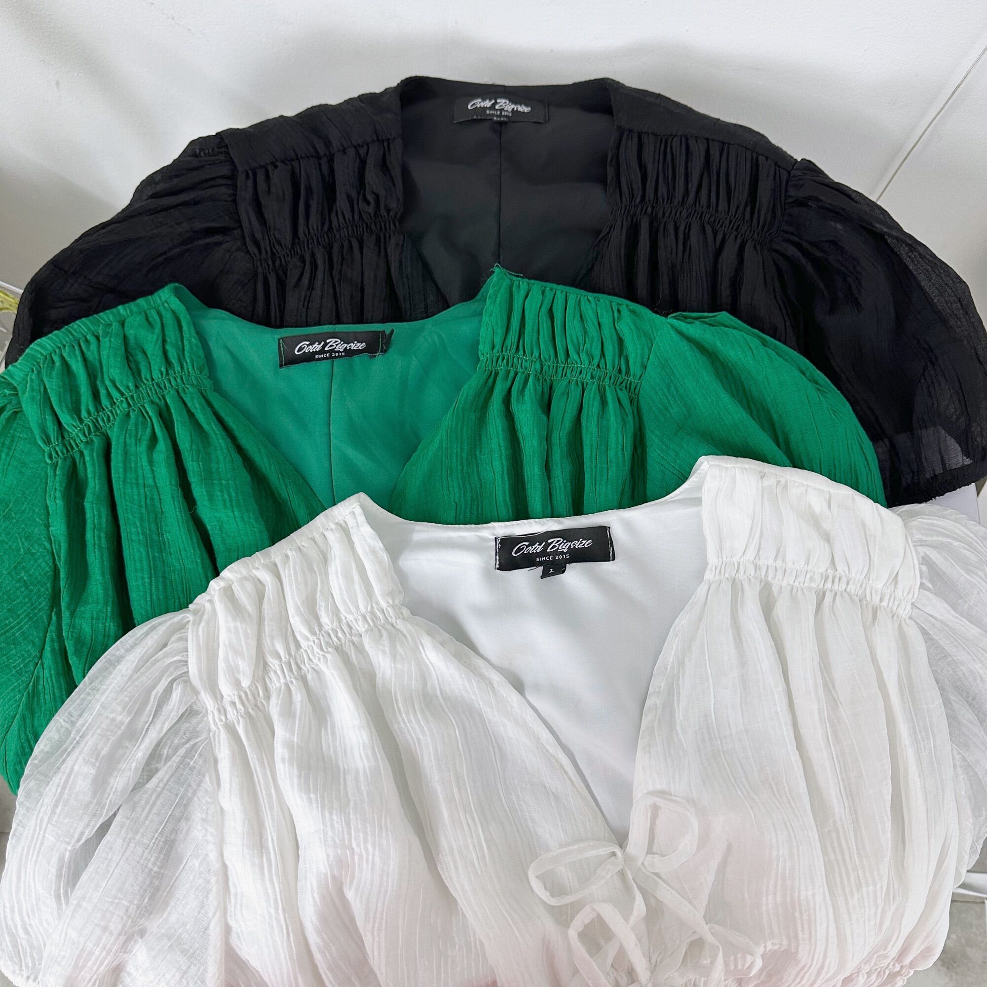 OOTD BIGSIZE | Đầm tơ cổ V đính nơ chun eo