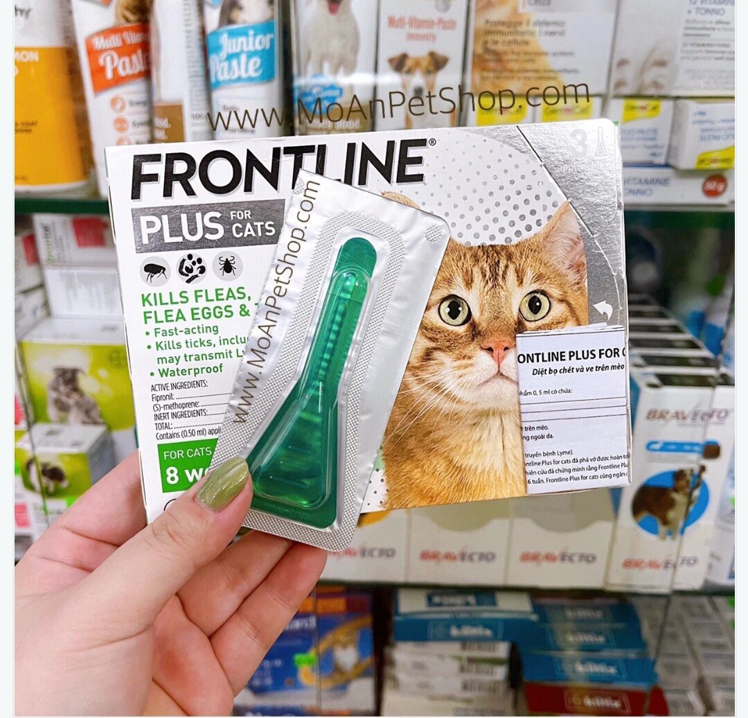 T.huốc nhỏ gáy phòng tr ị ve rận frontline® plus pháp cho mèo