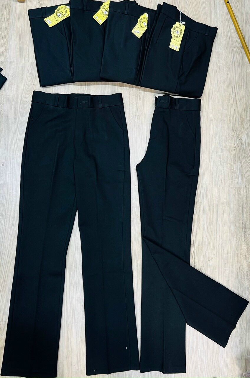 Quần tây vải kaki thun dày giãn ống suông đứng form quần đẹp