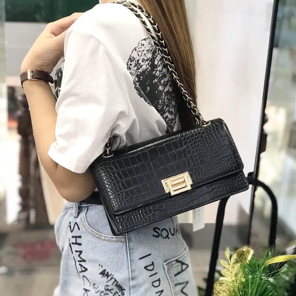 Túi khoá gập da rắn size 22 loại đẹp