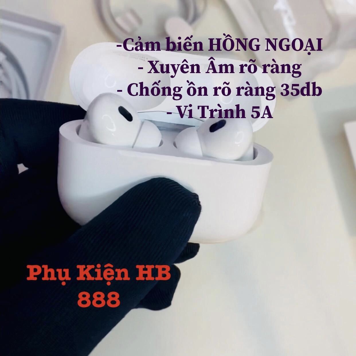 Tai Nghe Bluetooth APP Pro Hổ Vằn Gen 2 ANC 8/9 giờ-35db 1562a cảm biến Hồng Ngoại - Xuyên âm chống ồn tốt nhất - Vuốt tăng giảm âm lượng