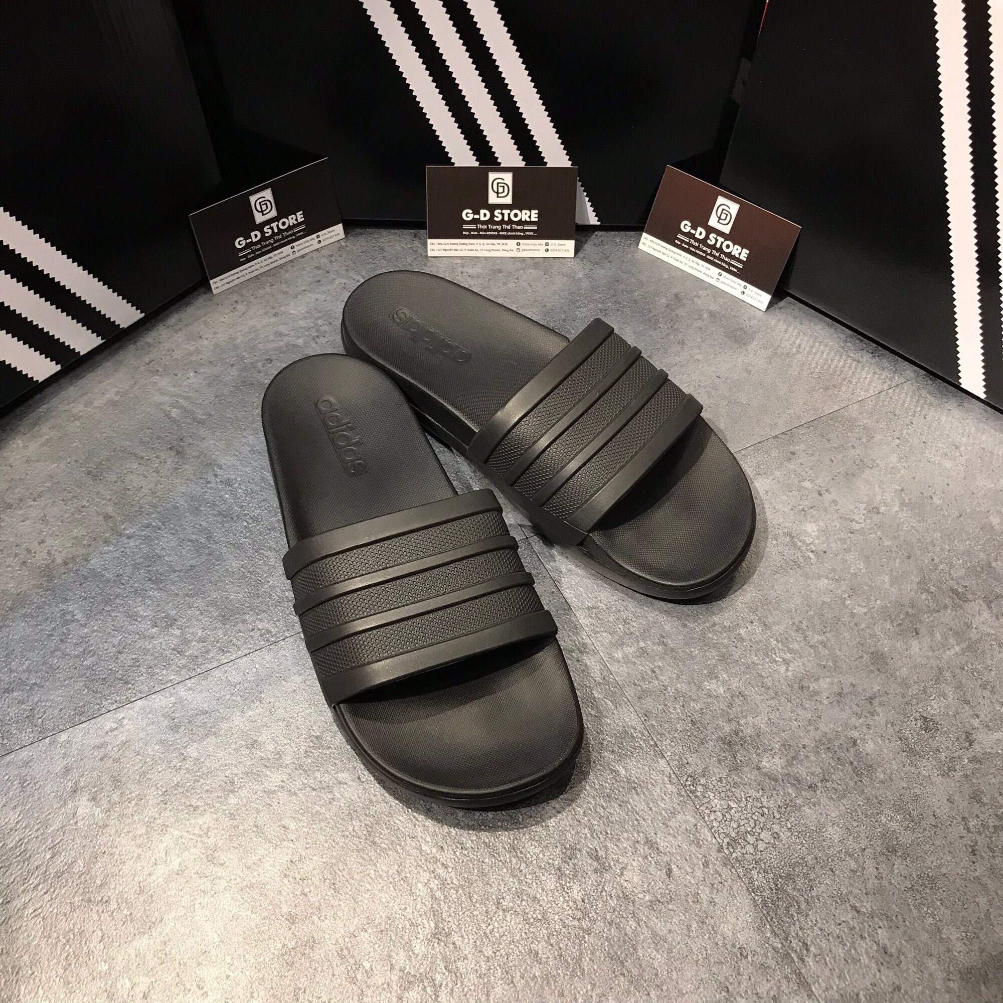 Dép Adidas Mono Đế Mềm Siêu Êm - Dép quai ngang - Dép quoai ngang - Fullbox