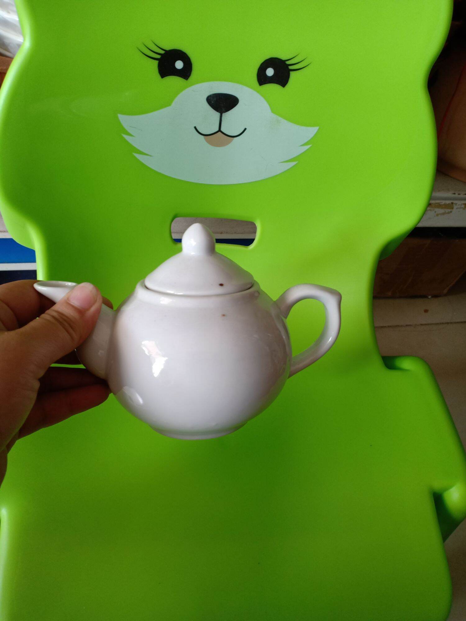 Bình trà sứ trắng 1c/300ml