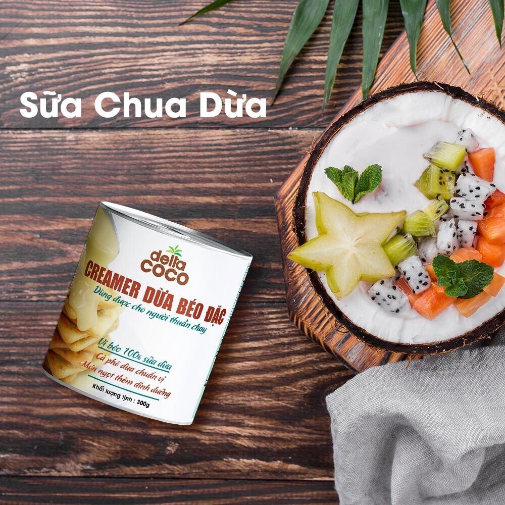 Creamer Dừa Béo Đặc Delta Coco 300gr Chiết Xuất Từ 100% Nước Cốt Dừa Bến Tre