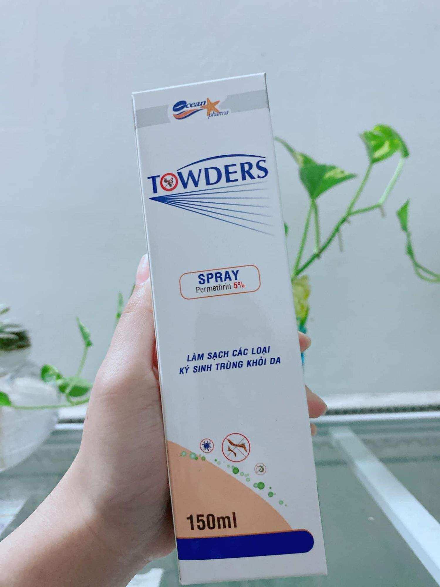 Towders Spray (dạng xịt) 150ml – ghẻ, ngứa, loại bỏ các loại rận mu.