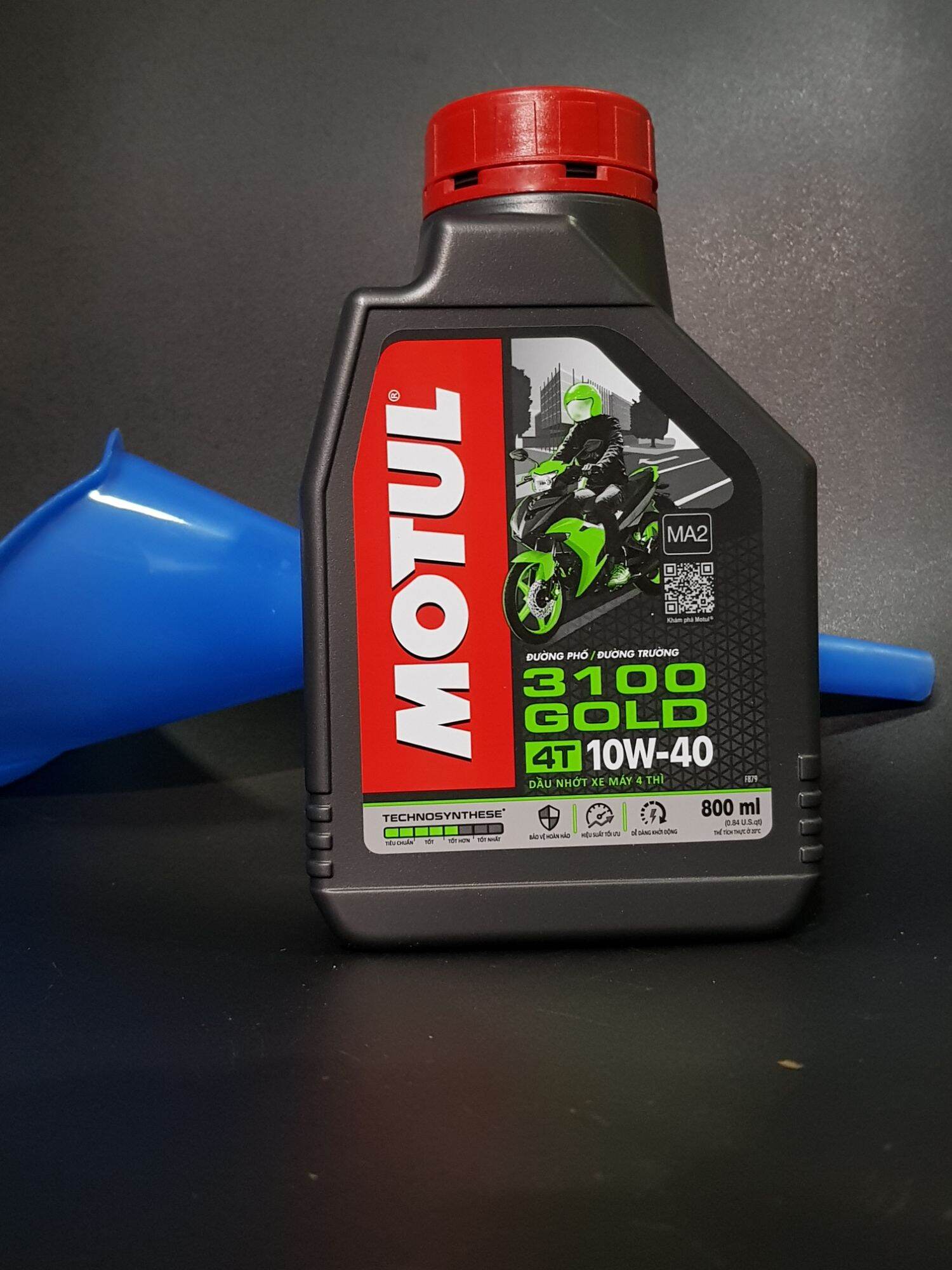Nhớt motul 3100 gold 10w40 chai 800ml, nhớt xe máy/xe côn tay motul 3100 10w40 chai 800ml giá rẻ