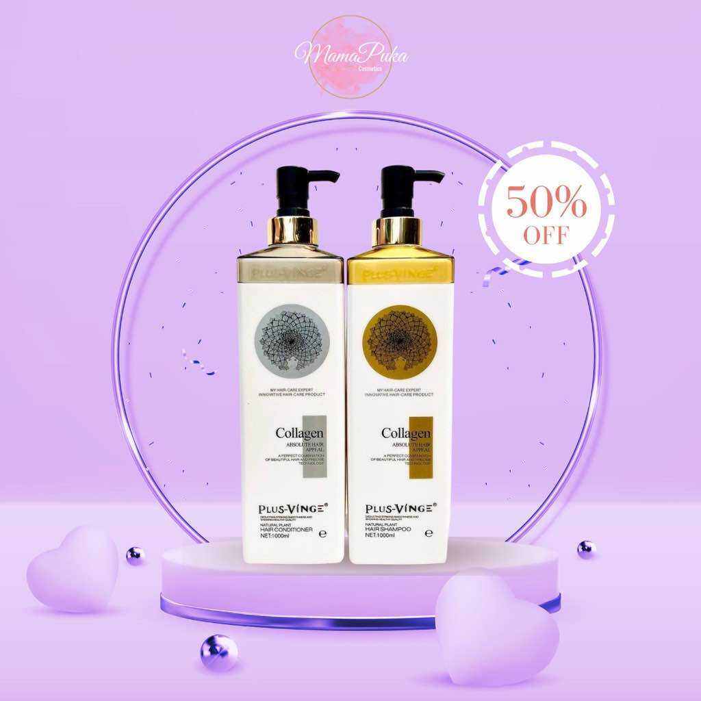 Cặp Dầu Gội Xả Collagen Vinge 1000ML | Hàng Chính Hãng|Freeship toàn quốc