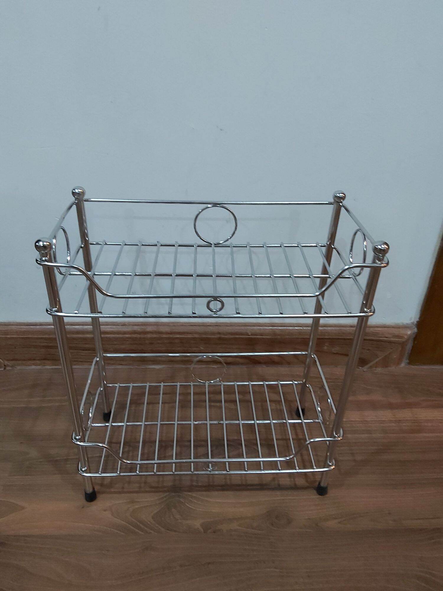 Kệ để đồ 2 tầng inox 304 hàng dày kích thước 30x15x34cm