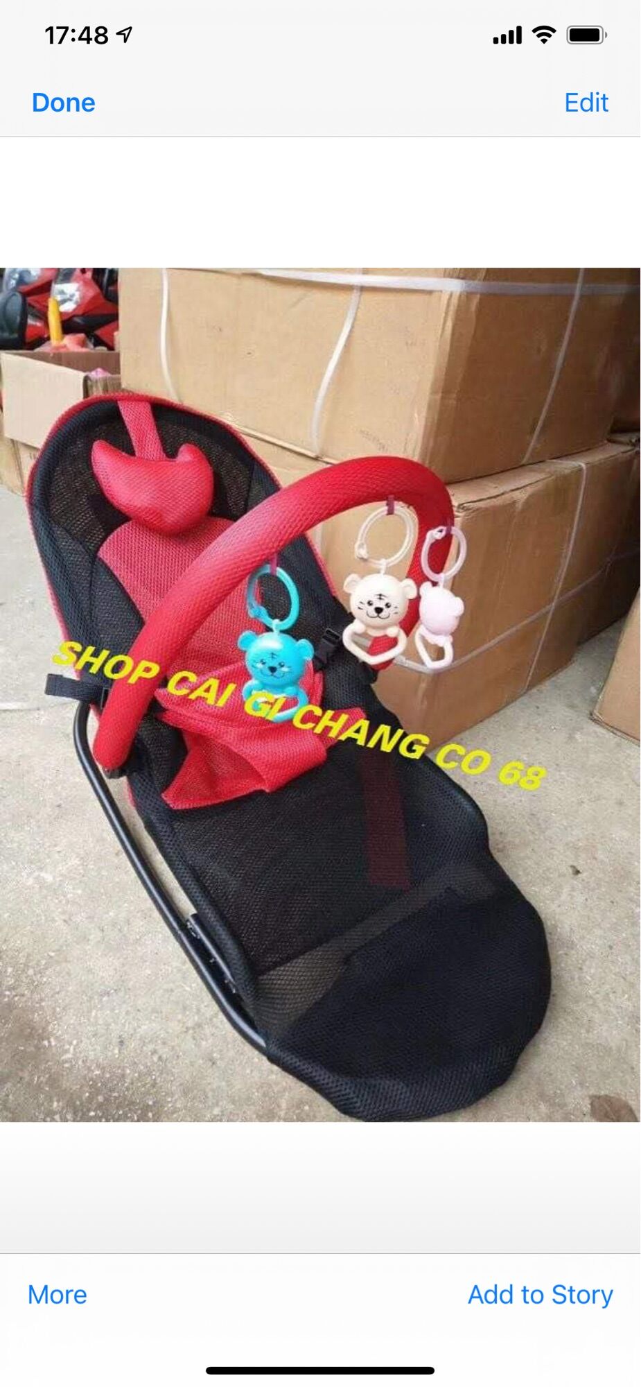 Ghế rung ghế nhún cho bé loại khung dày lưới dày có gối tặng kèm đồ chơi