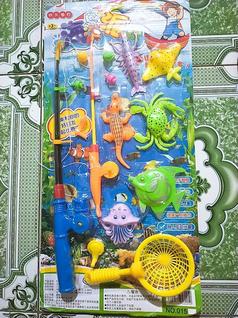 Vỉ đồ chơi câu cá loại 2 cần câu