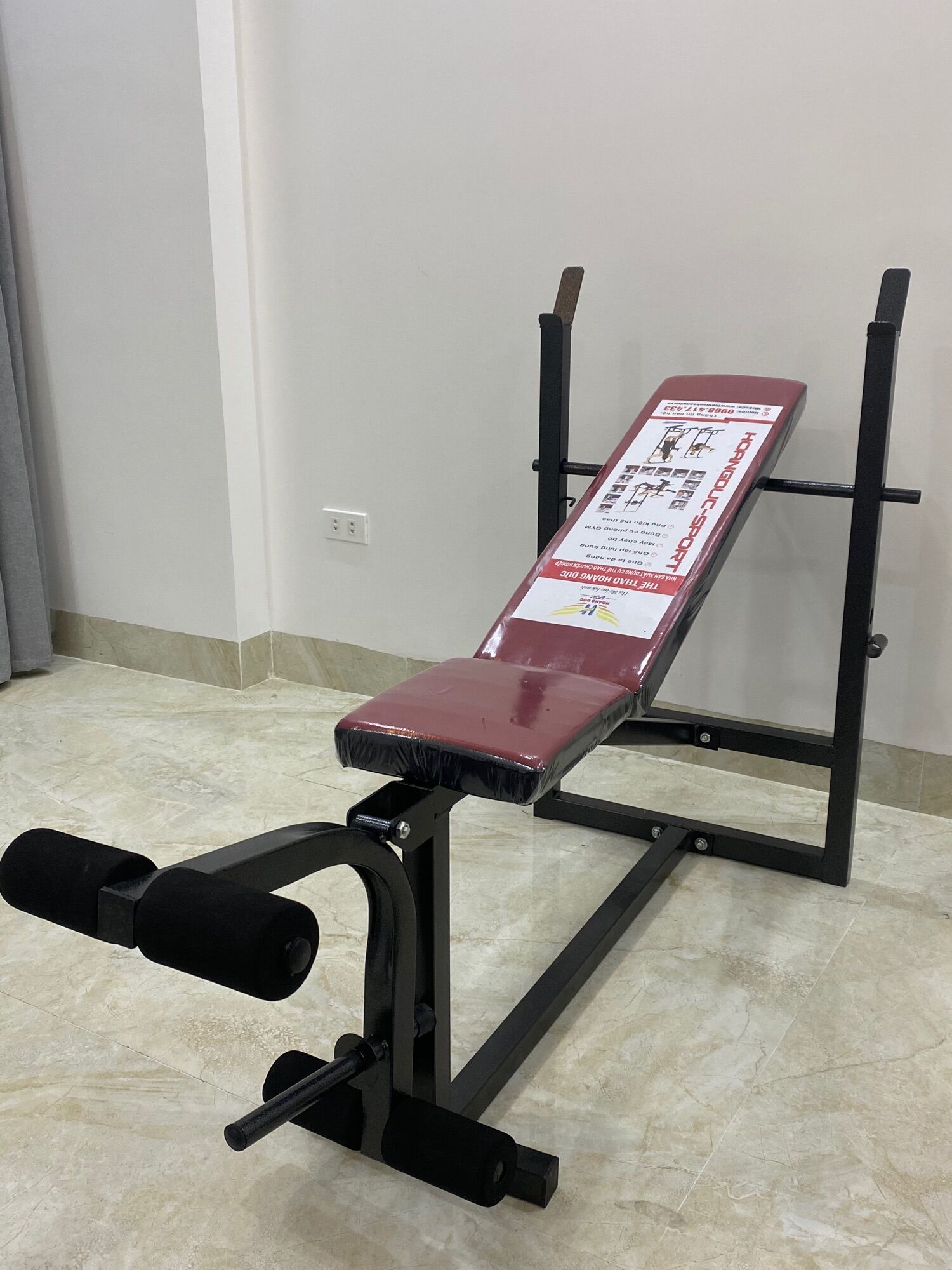 Ghế tập tạ đơn xuki HOÀNG ĐỨC không ép