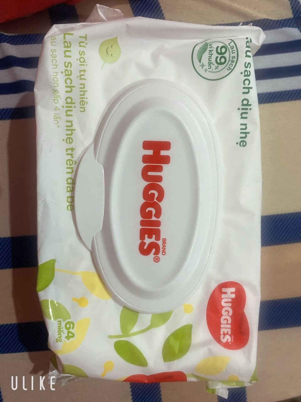 Comnbo 5 gói Khăn ướt Huggies không mùi (80 miếng/gói)