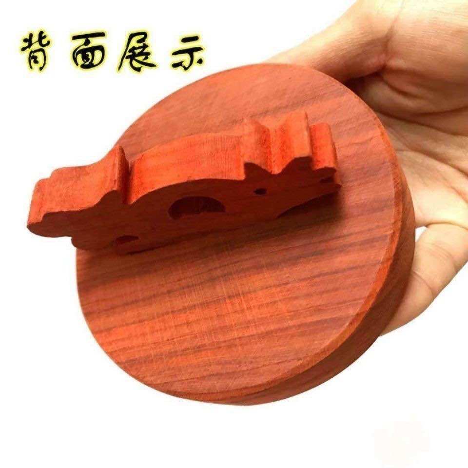 Ấn gỗ đào Dược Vương ấn rộng 10cm