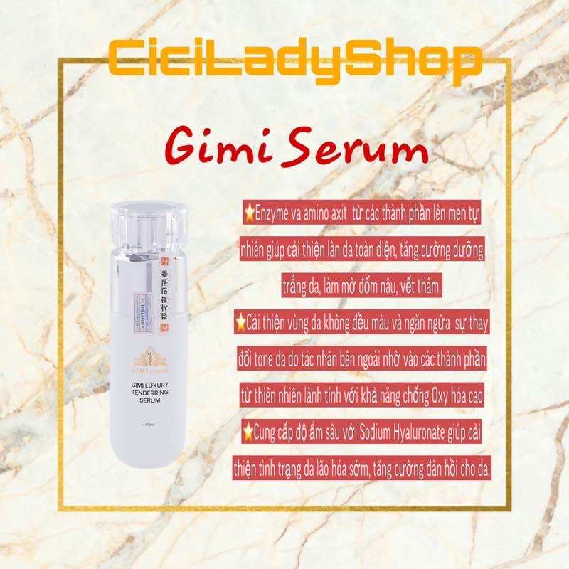 Serum Gimi Luxury Chính hãng Kem dưỡng trắng ban ngày Gimi Luxury 40ml TENDERING SERUM cream