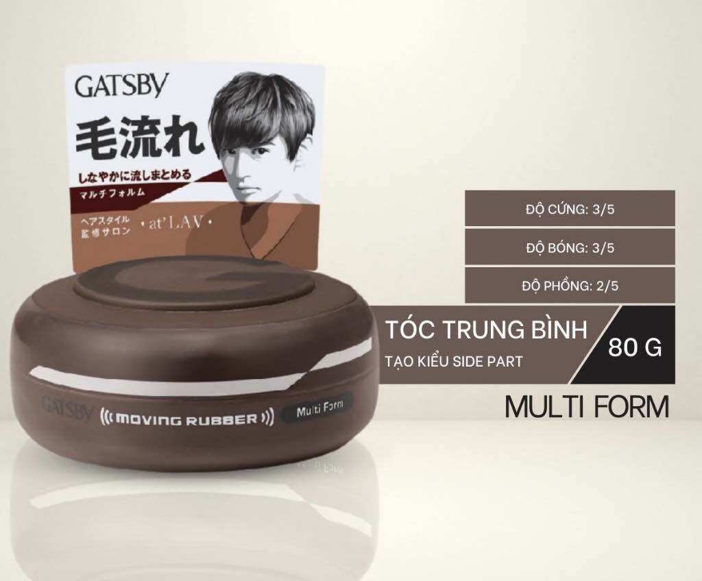 Sáp Wax vuốt tóc nam Gatsby Moving Rubber NHẬT 80g