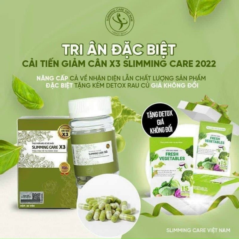 Giảm cân SLIMMING CARE X3 phiên bản mới