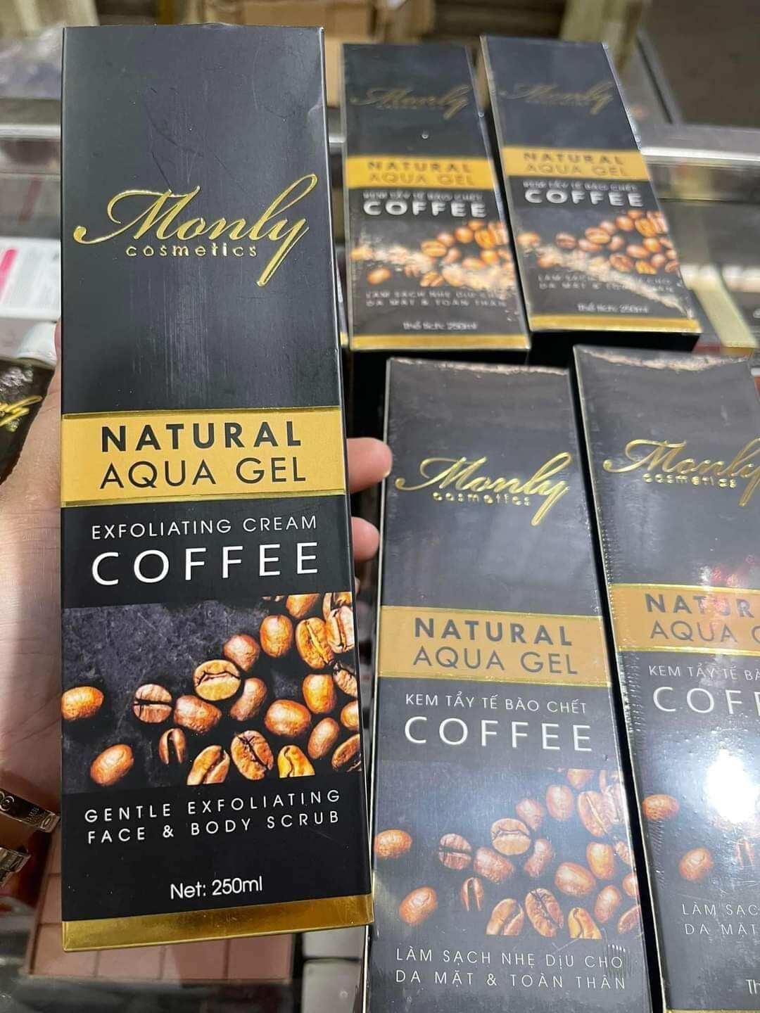 gel tẩy da chết cafe monly 250ml