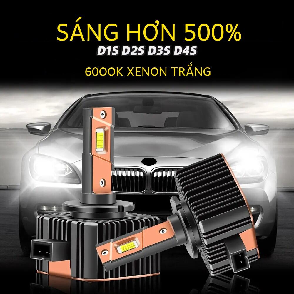 Roadsun D1S dẫn Bóng Đèn Pha 6000K 500% trắng mát sáng hơn D4S D3S D2S dẫn bóng đèn 100% lỗi miễn phí Xenon Đèn pha thay thế