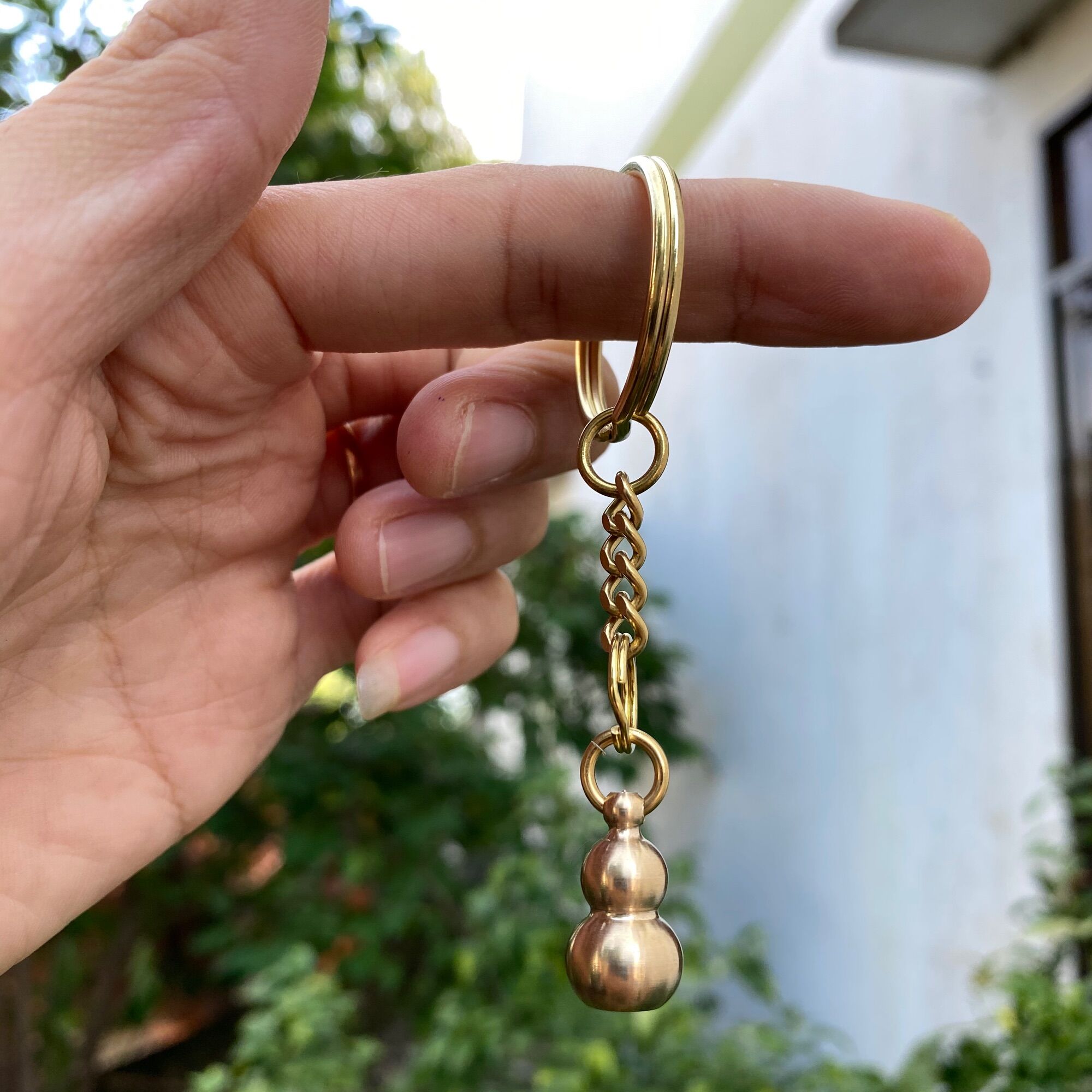 Khoen đồng 3cm kèm dây xích đồng