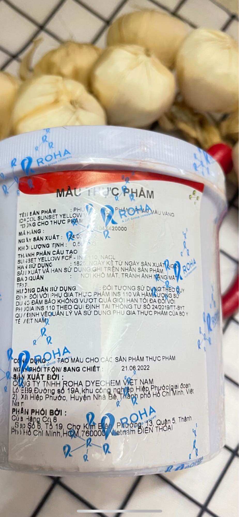 BỘT MÀU GẠCH TÔM / MÀU THỰC PHẨM  IDACOL 500GRAM