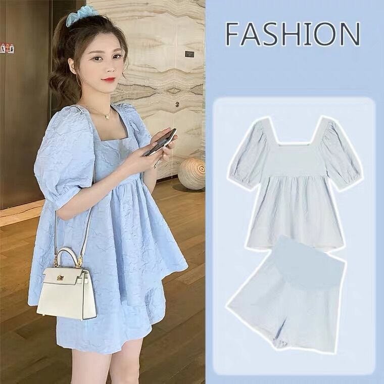 SET BỘ Babydoll đũi nhăn (cả quần ) cho mẹ bầu☘️bộ bầu cao cấp siêu mát siêu mềm thiết kế sang chảnh☘️free size 43~70kg -Đồ bầu xinh