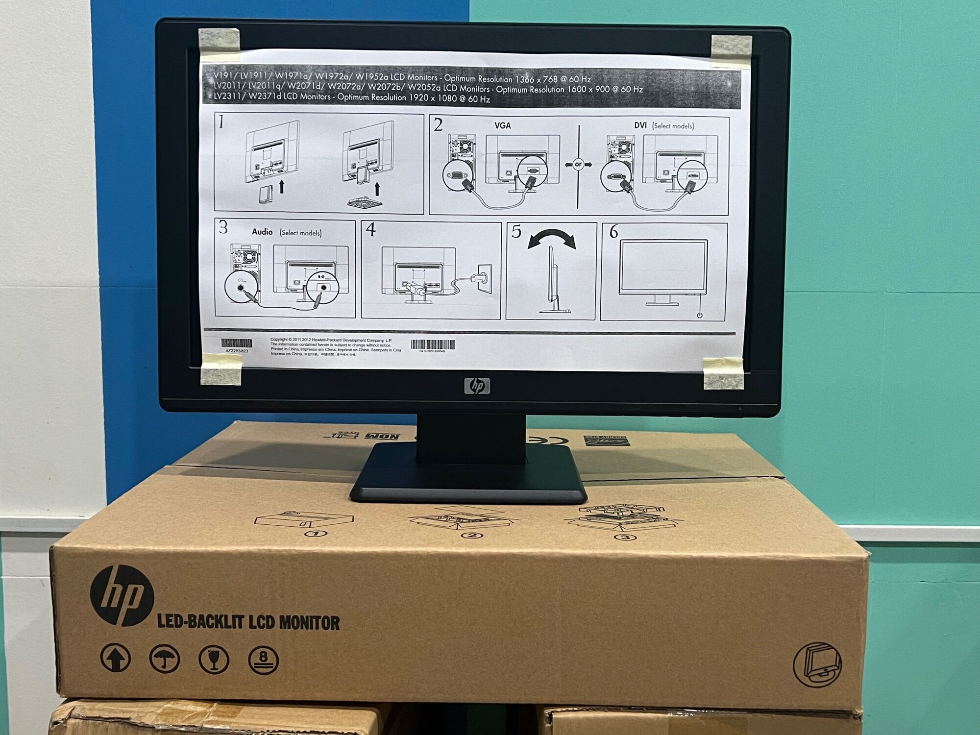 Màn hình máy tính hp v195 19.5inch/hd+/5ms/vga/fullbox