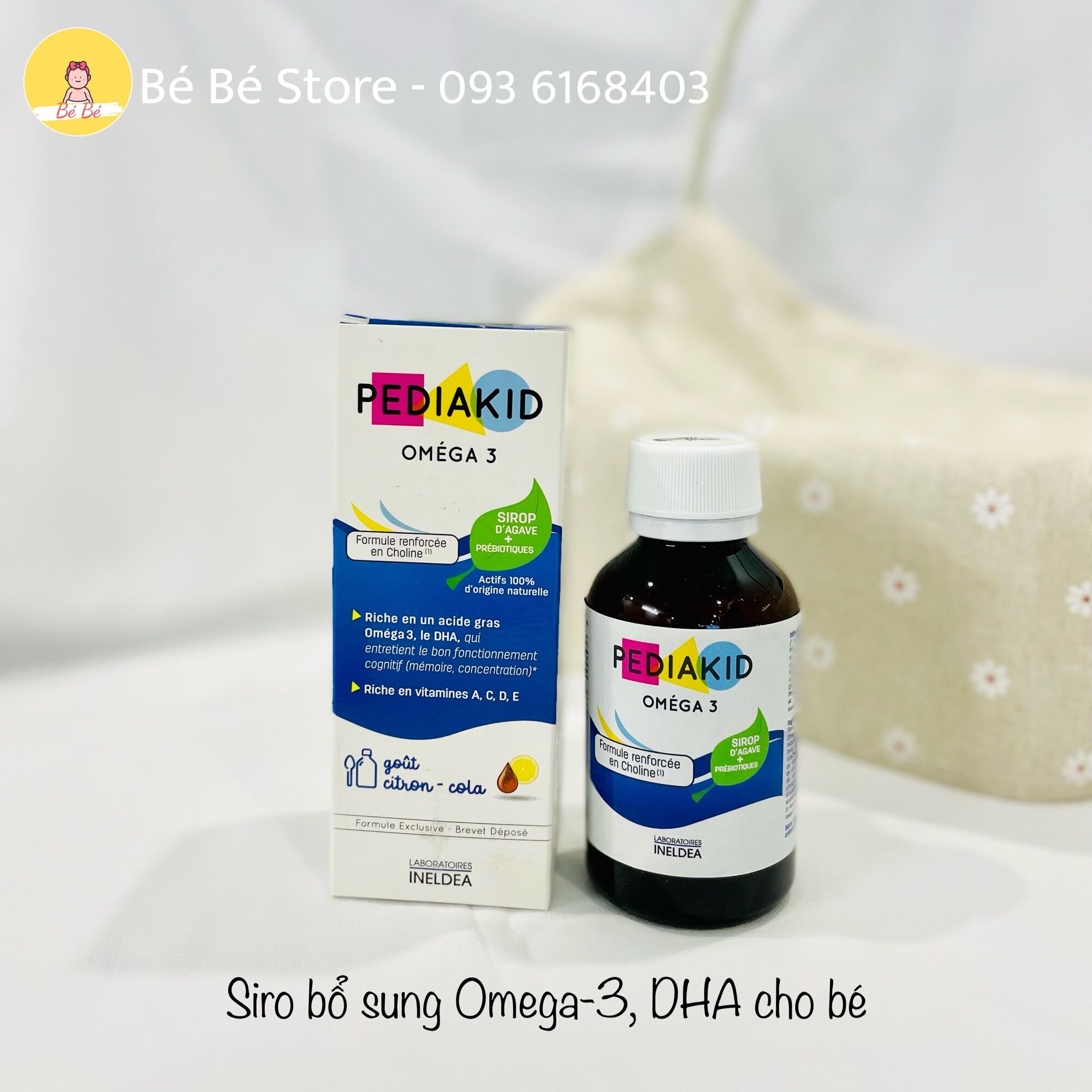 Siro bổ sung Omega 3 và DHA Pediakid Pháp
