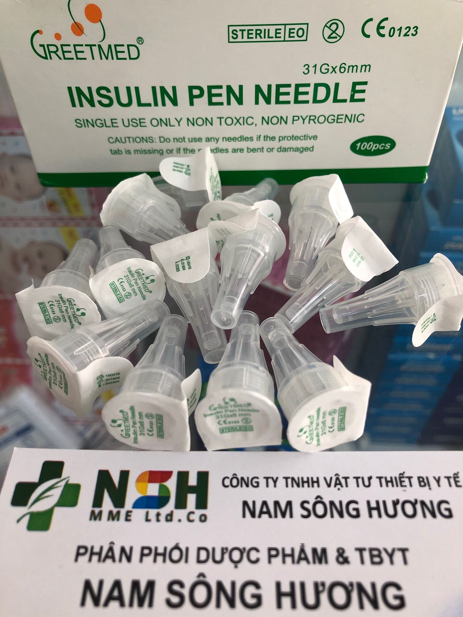 ❤️[HỘP 100 CÁI] Đầu bút kim tiêm insulin Đầu kim chích tiểu đường 31G, Kim bánh ú insulin Kim bánh ú dùng cho bút chích insulin tiểu đường