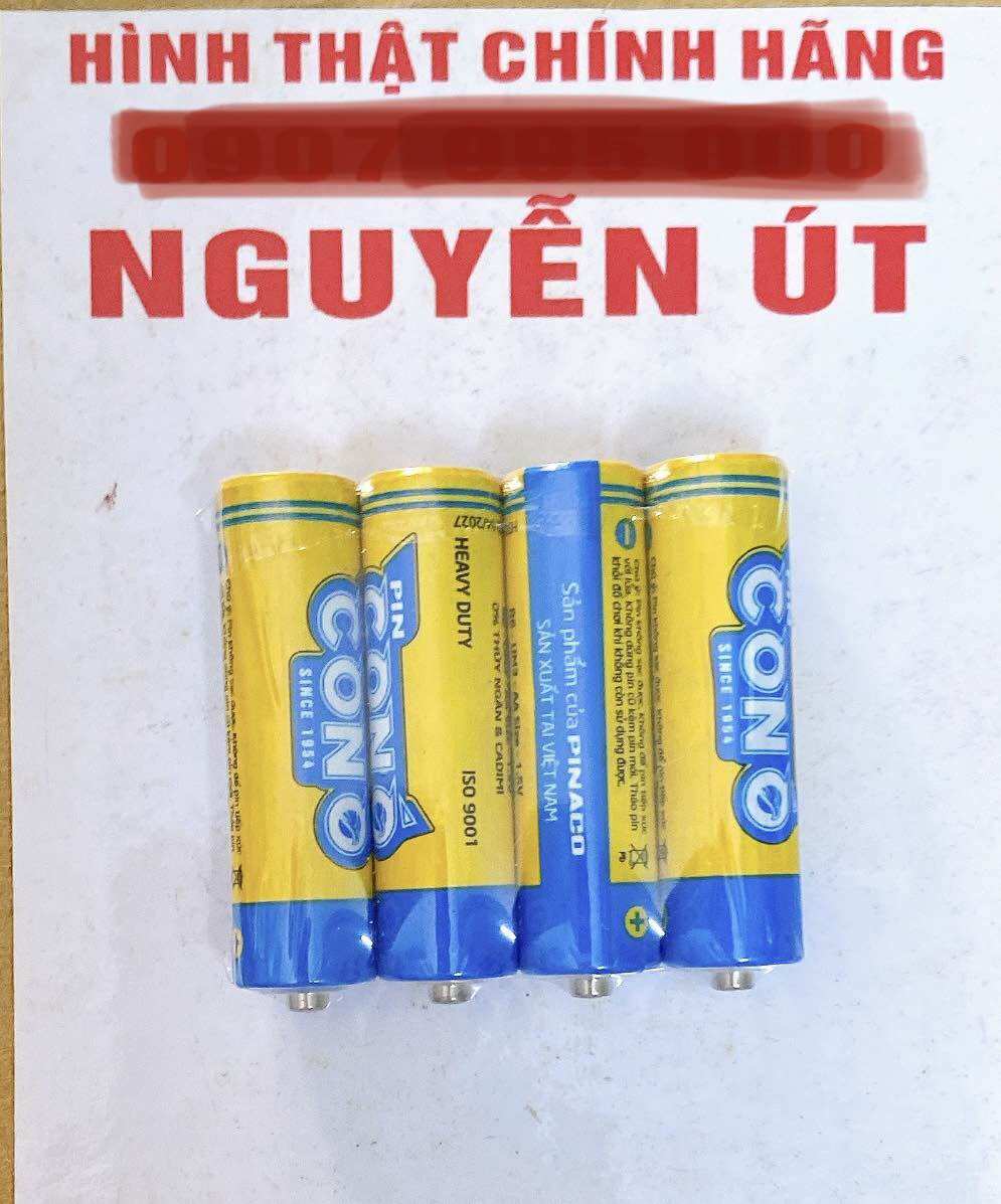 Pin con ó AA vĩ 4 viên