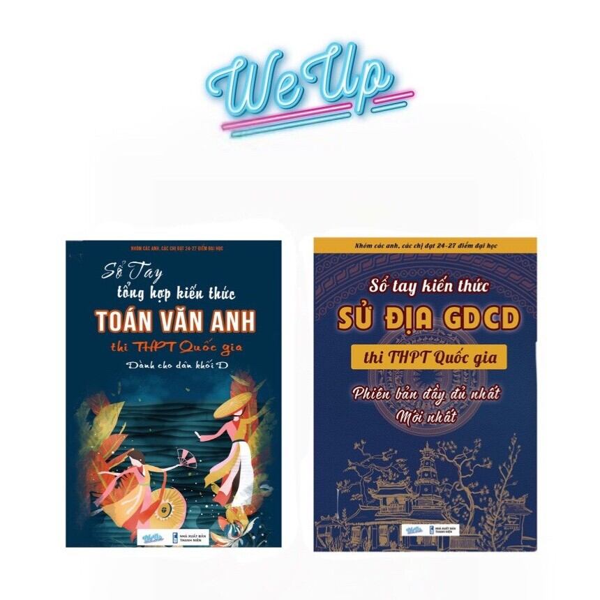 Combo 2 cuốn sổ tay sử địa gdcd và sổ tay toán văn anh