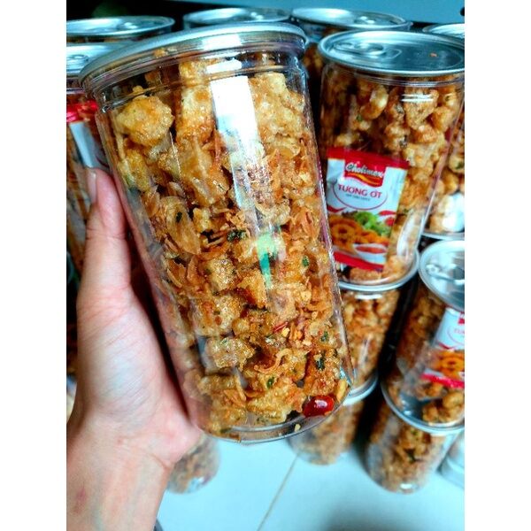Tóp mỡ liền da rim mắm hành hủ 250g
