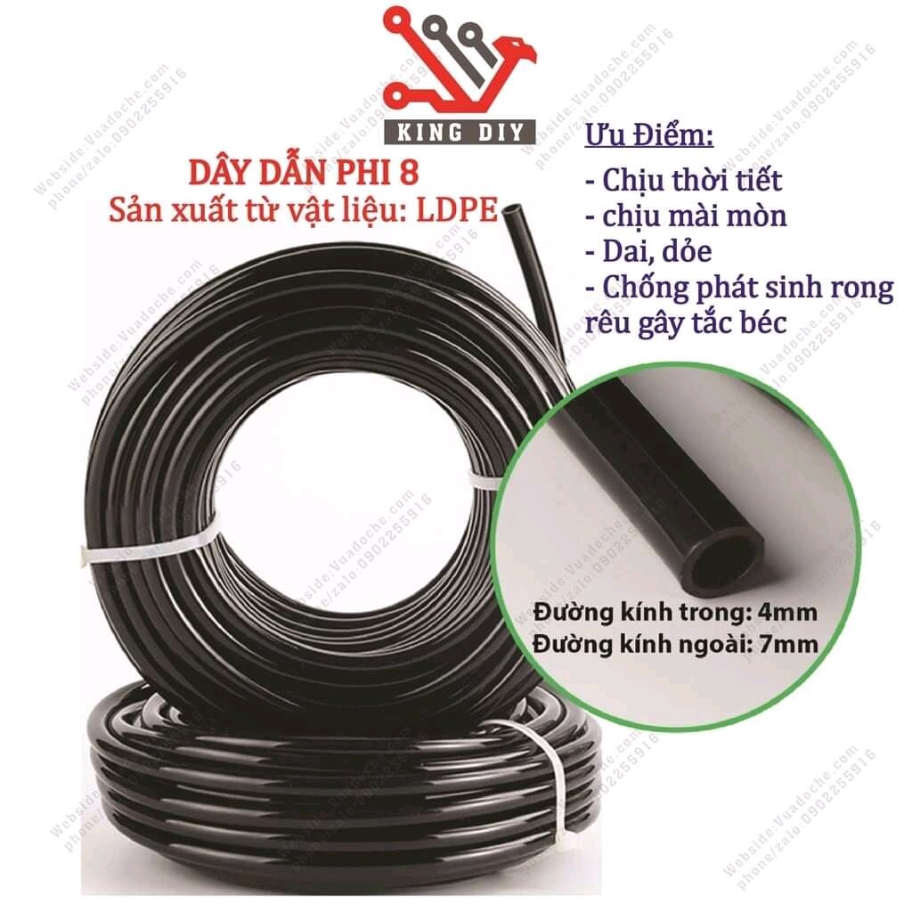 1m Dây phun sương 8mm