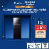 [MIỄN PHÍ VẬN CHUYỂN] Tủ Lạnh Samsung Ngăn Đông Trên với Digital Inverter 243L màu Đen RT22M4032BU/SV