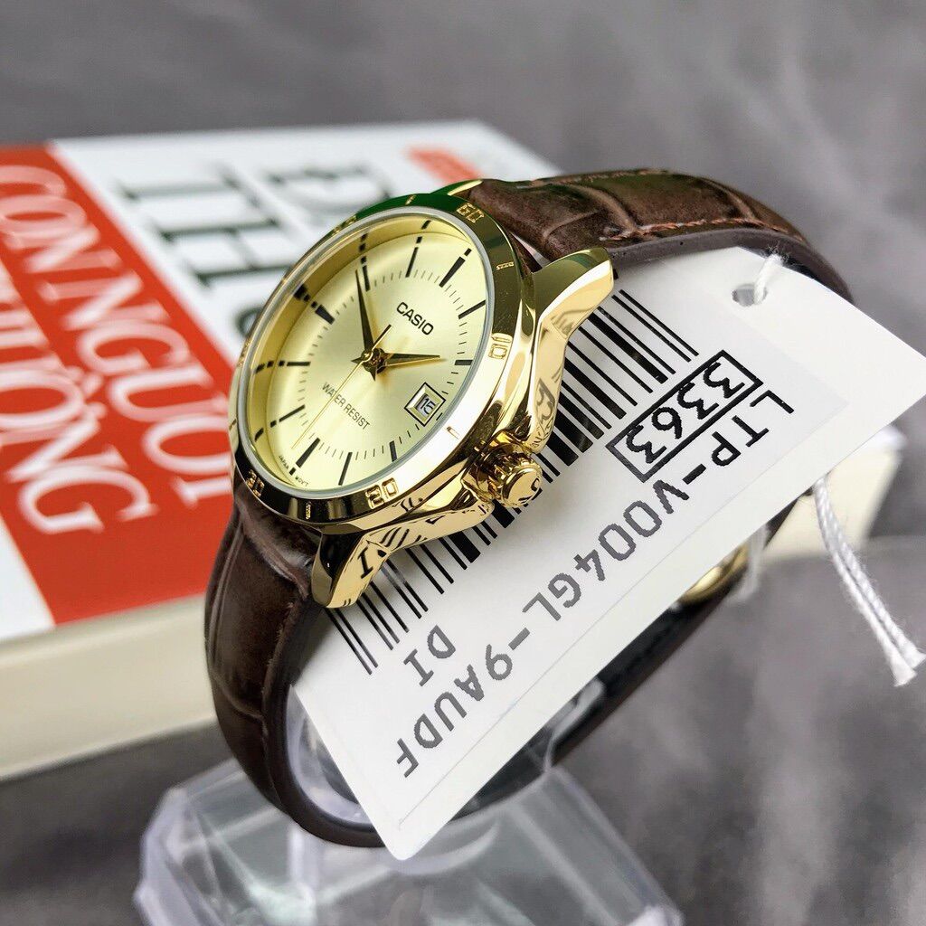 Đồng hồ nữ dây da Casio Anh Khuê LTP-V004GL-9AUDF