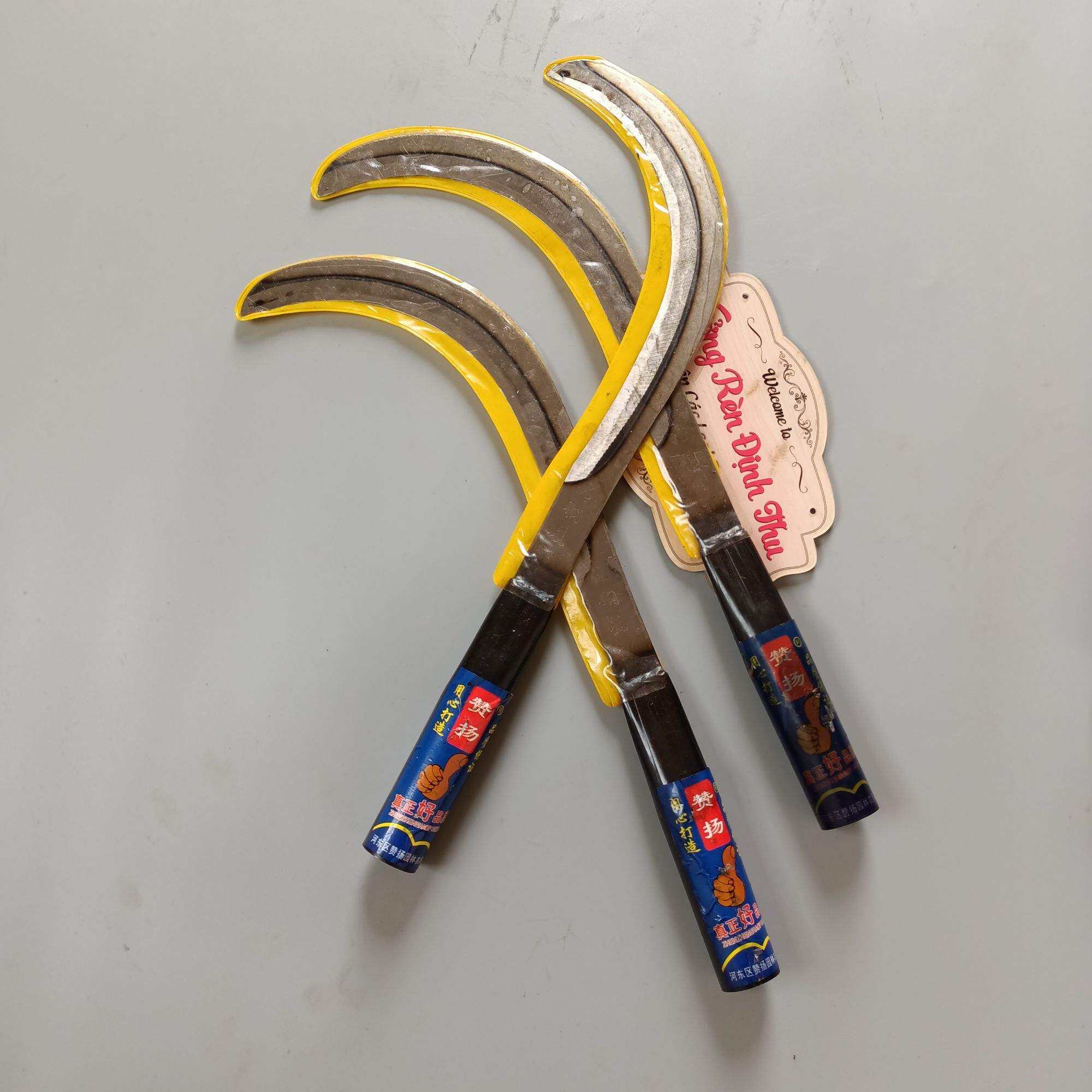 Câu Liêm/Liềm Cắt Cỏ Lưỡi Dao Cán Liền Ngoặc Cành/Liềm Cắt Buồng Dừa Siêu Sắc