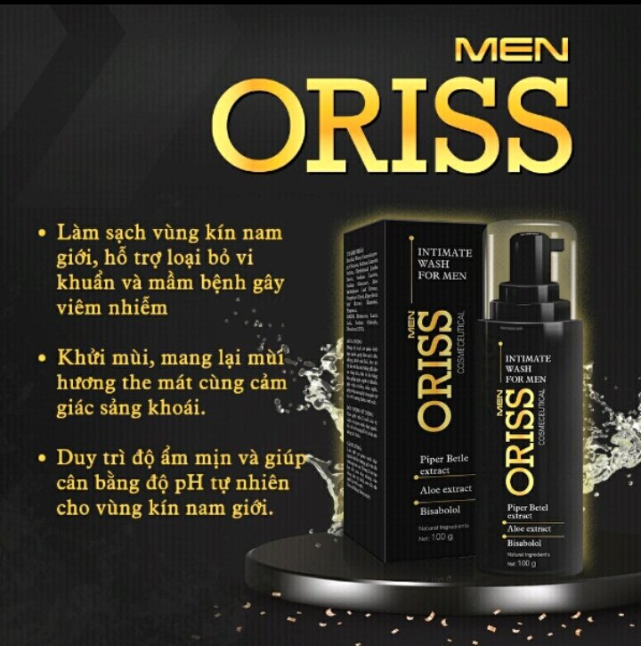 DUNG DỊCH VỆ SINH CHUYÊN BIỆT CHO NAM GIỚI 100G - ORIBE, Giúp Làm Sạch