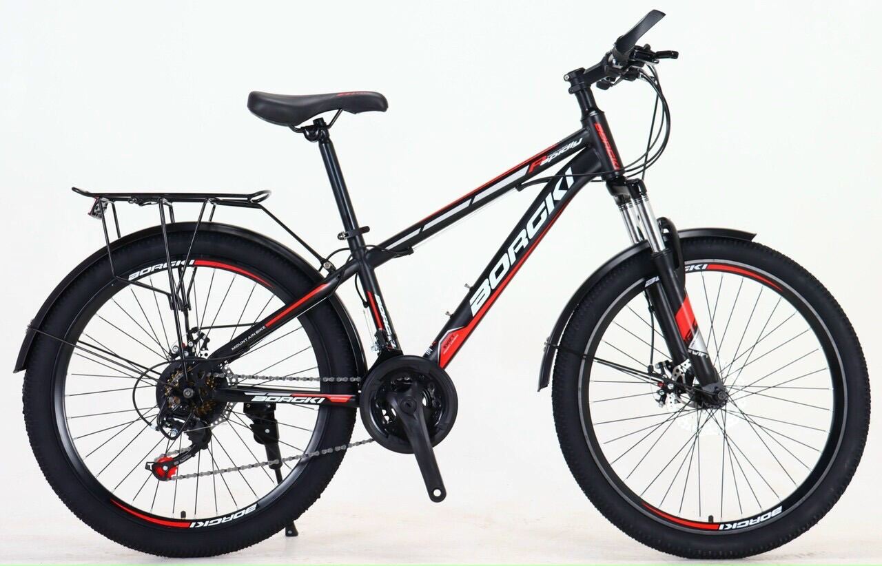 (Sỉ Lẻ ) Xe đạp thể thao Borgki 24inch và 26inch.Giá rẻ tặng kèm đèn báo hiệu và bộ gọng bình nước. thumbnail