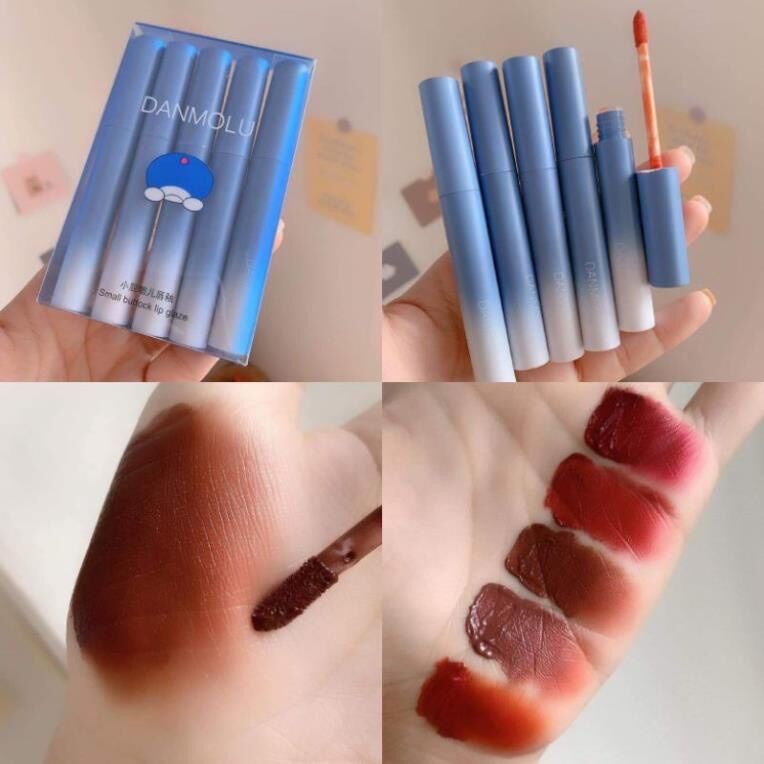 Set 5 son kem danmolu chính hãng hình doraemon