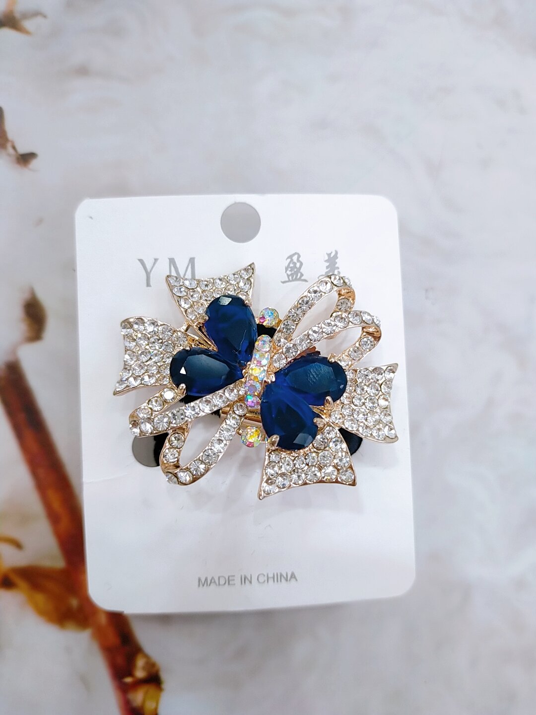 Cột tóc nhung đính đá cao sáng lấp lánh cấp M1